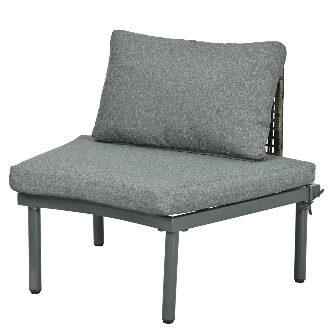 8-Piece Patio Sofa Furniture Set, Half Moon Outdoor Sectional Sofa