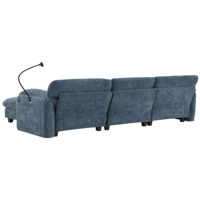 108' Modular Sectional Sofa, L-Shape with 31.5' Extra-Wide Seat
