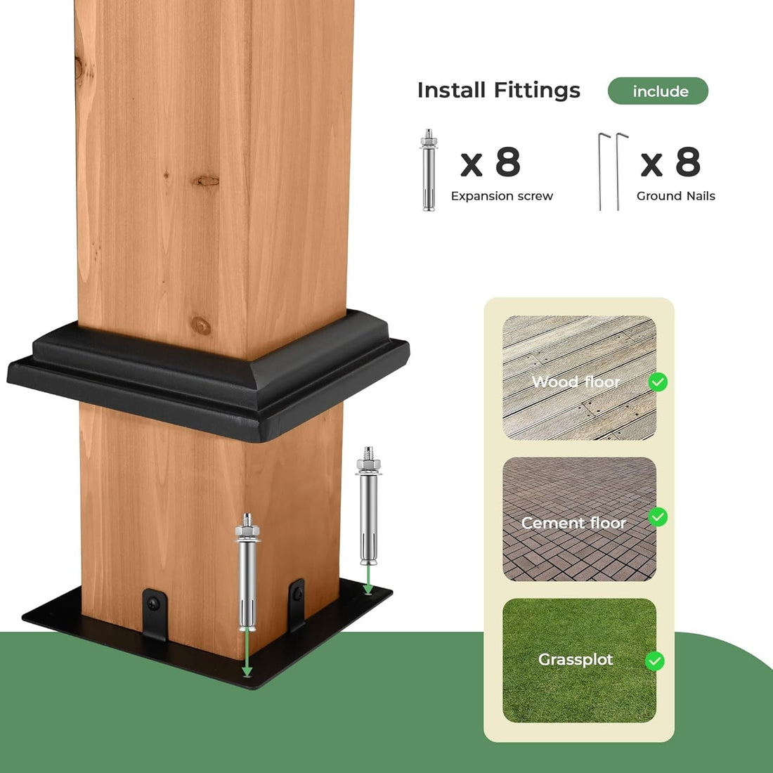 11X13 Wood Gazebo, Outdoor Hardtop Gazebo with Netting and Curtains,