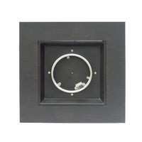 Outdoor Iron Square Propane Fire Pit with Tank Space, Brushed Brown