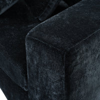 4-Seater Curved Modular Chenille Sofa – Navy Blue