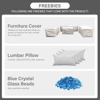 5 Pcs Outdoor Furniture Sets Patio Furniture Set with 45" Fire Pit