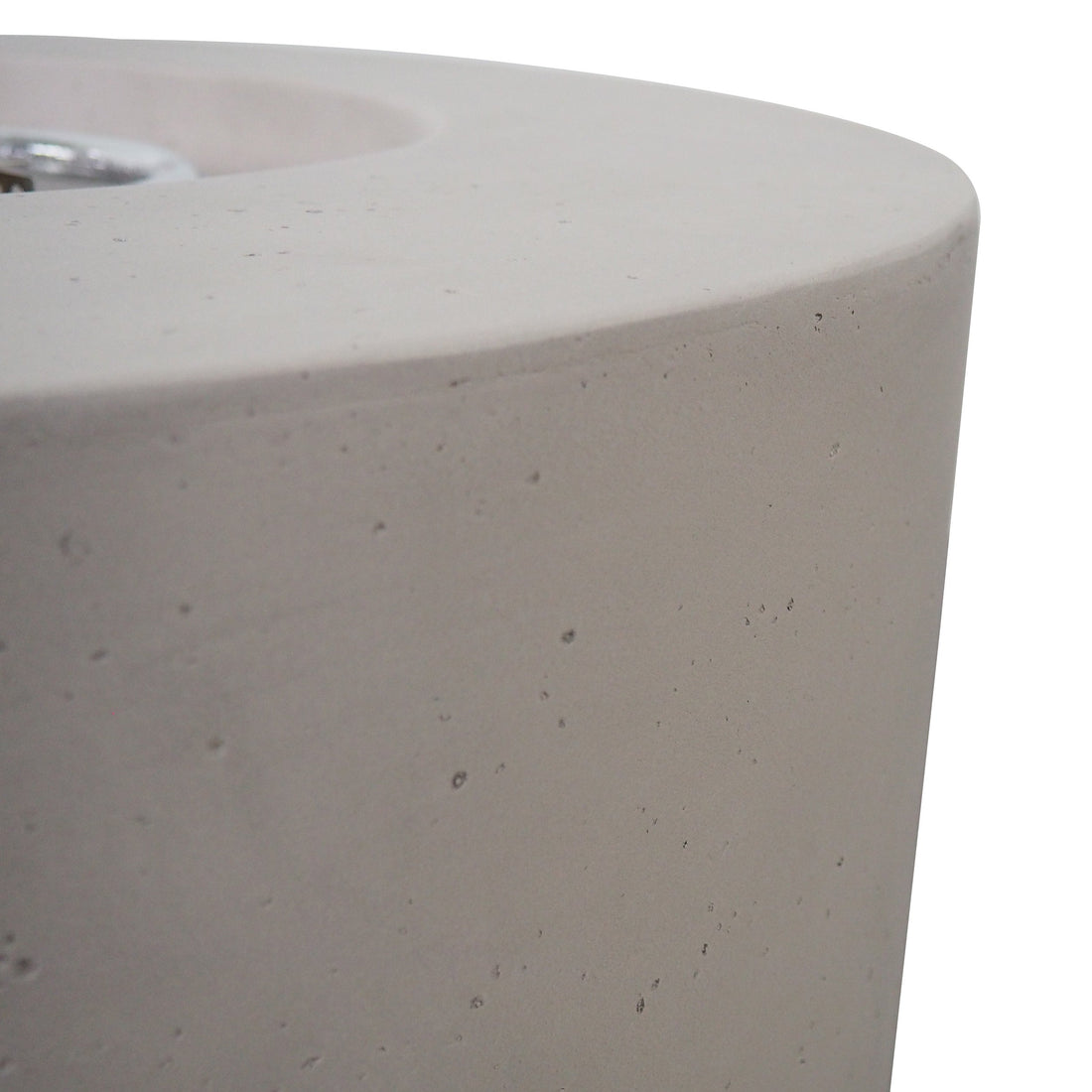 Light Grey Magnesium Oxide 31' Round Fire Pit with 40,000 BTU for