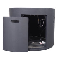Contemporary 31' Round MGO Fire Pit with 40,000 BTU in Dark Grey