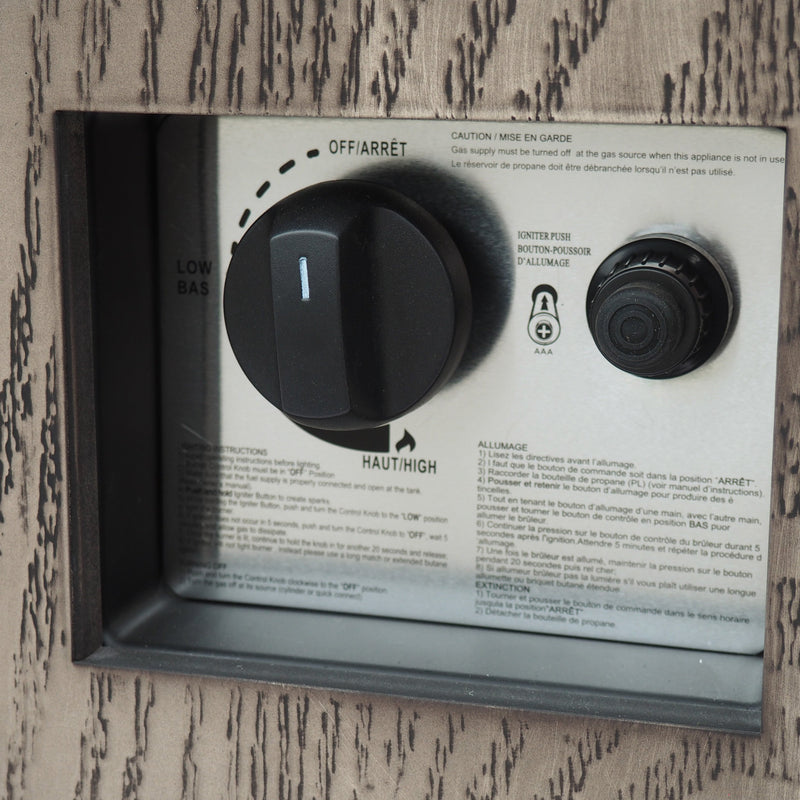 Outdoor 48' Rectangular Iron Propane Fire Pit with 50,000 BTU, Brown