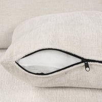 Beige Chenille Sectional Sofa Convertible Pull-out Bed with Storage