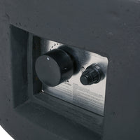 Modern Lightweight Concrete Outdoor Circular Fire Pit 50,000 BTU Dark