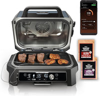 XL Smart Grill Smoker: 7-in-1, App Control, Black