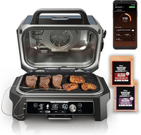XL Smart Grill Smoker: 7-in-1, App Control, Black