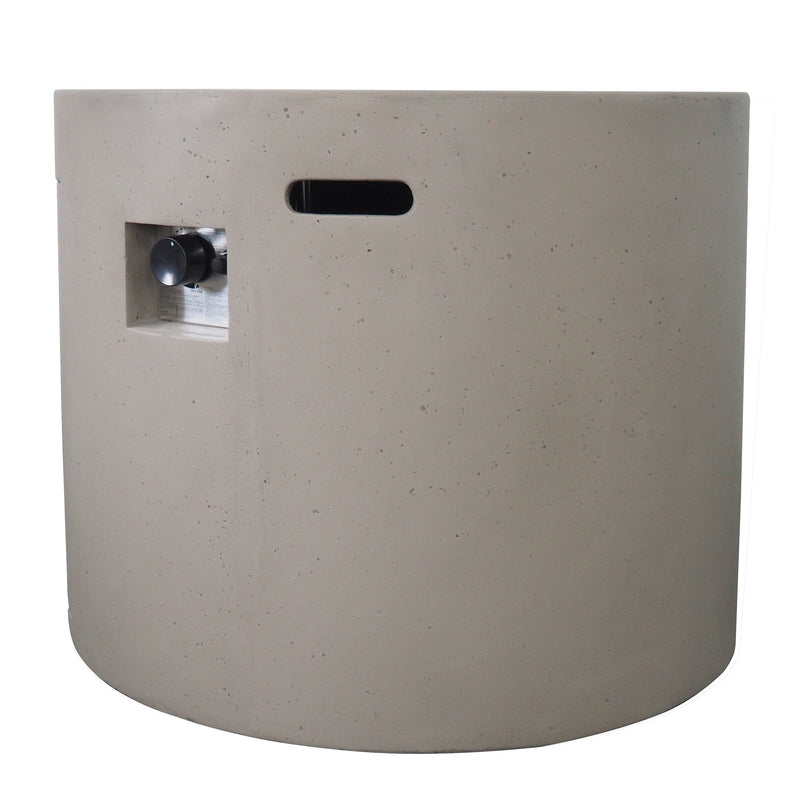 Light Grey Magnesium Oxide 31' Round Fire Pit with 40,000 BTU for