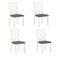 Mid-Century Solid Wood 5-Piece Round Dining Table Set, Kitchen Table
