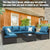 Ainfox 7 Pieces Patio Furniture Set Outdoor Rattan Wicker Patio Conversation Set with Coffee Table
