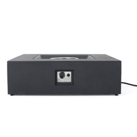 Modern 50,000 BTU Square MgO Fire Table with Propane Tank in Dark Grey