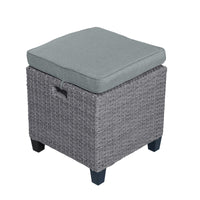 6-Piece Outdoor Rattan Wicker Set Patio Garden Backyard Sofa, Chair