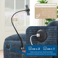 108' Modular Sectional Sofa, L-Shape with 31.5' Extra-Wide Seat