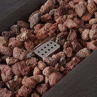 CUSTER Rectangular MGO Fire Pit 50,000 BTU Brown Magnesium Oxide 45