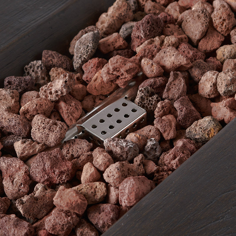 CUSTER Rectangular MGO Fire Pit 50,000 BTU Brown Magnesium Oxide 45