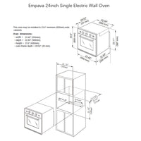 Empava 24-Inch Electric Convection Wall Oven – 2.3 cu. ft. Capacity