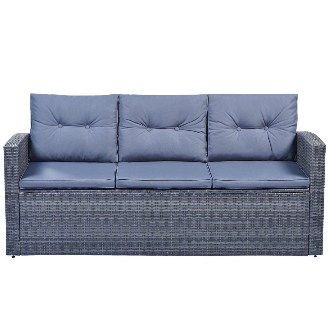 6-piece All-Weather PE rattan Patio Outdoor Dining Conversation