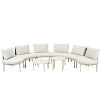 8-Piece Patio Sofa Furniture Set, Half Moon Outdoor Sectional Sofa