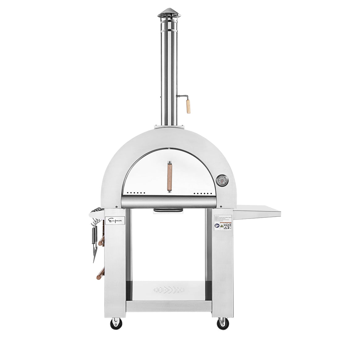PG05 Outdoor Wood-Fired Pizza Oven – Silver