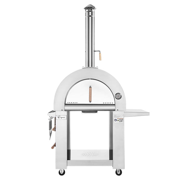 PG05 Outdoor Wood-Fired Pizza Oven – Silver
