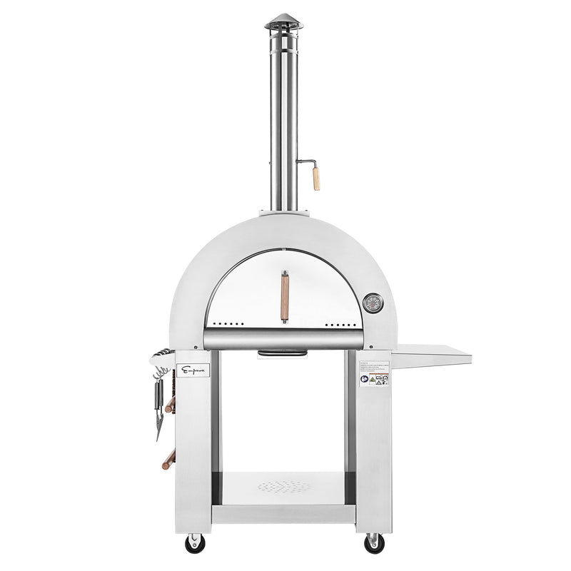 PG05 Outdoor Wood-Fired Pizza Oven – Silver