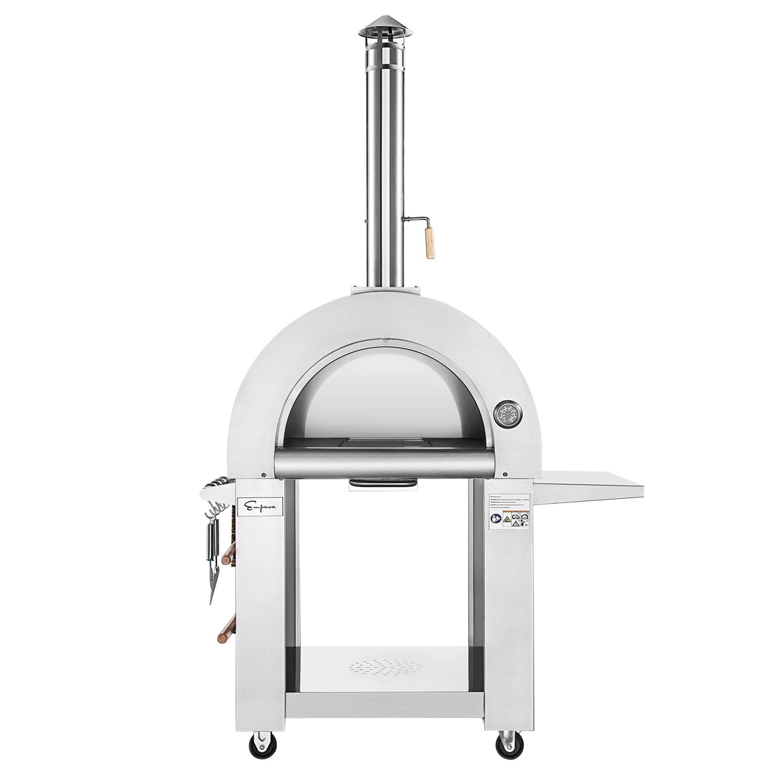 PG05 Outdoor Wood-Fired Pizza Oven – Silver