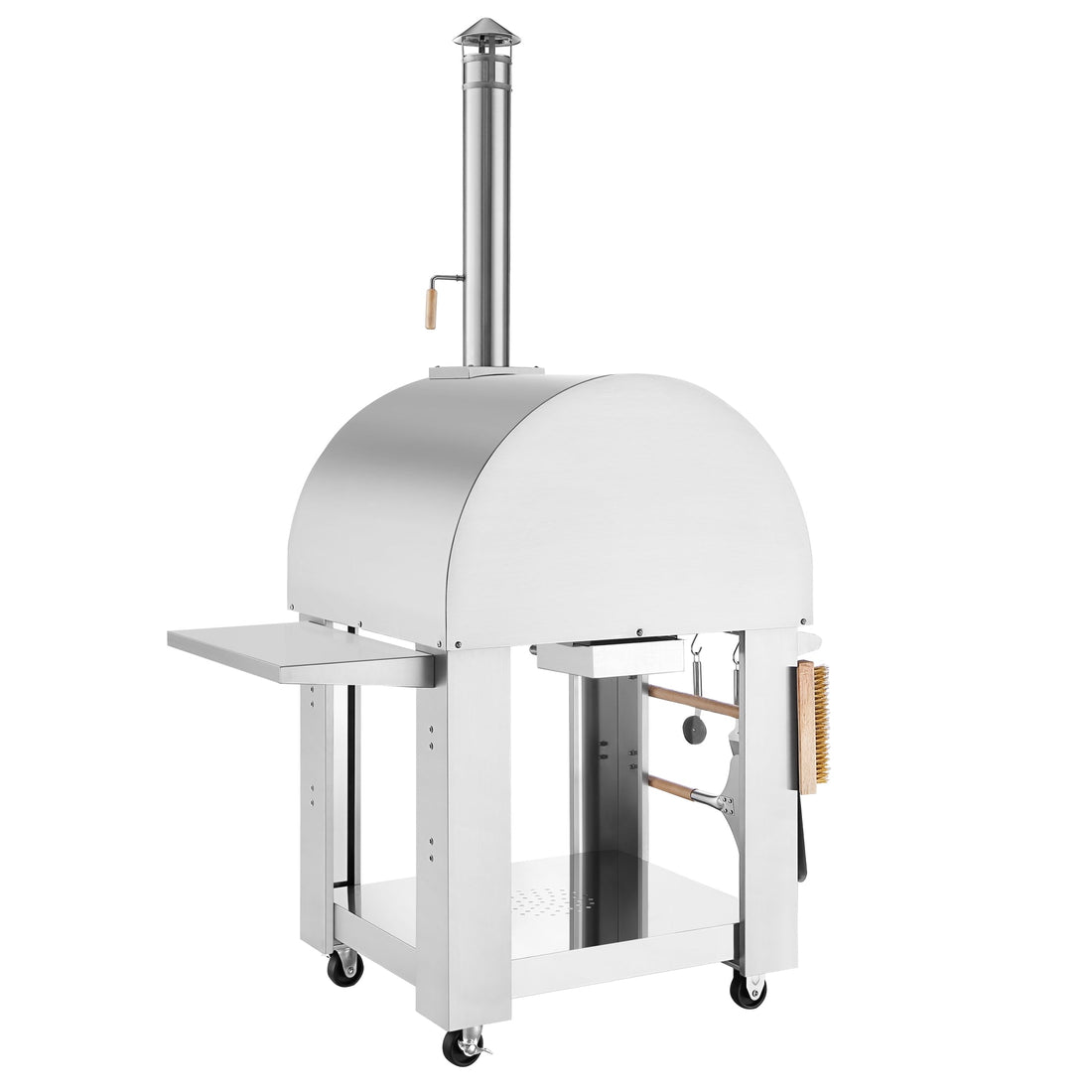 PG05 Outdoor Wood-Fired Pizza Oven – Silver