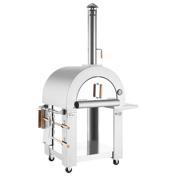 PG05 Outdoor Wood-Fired Pizza Oven – Silver
