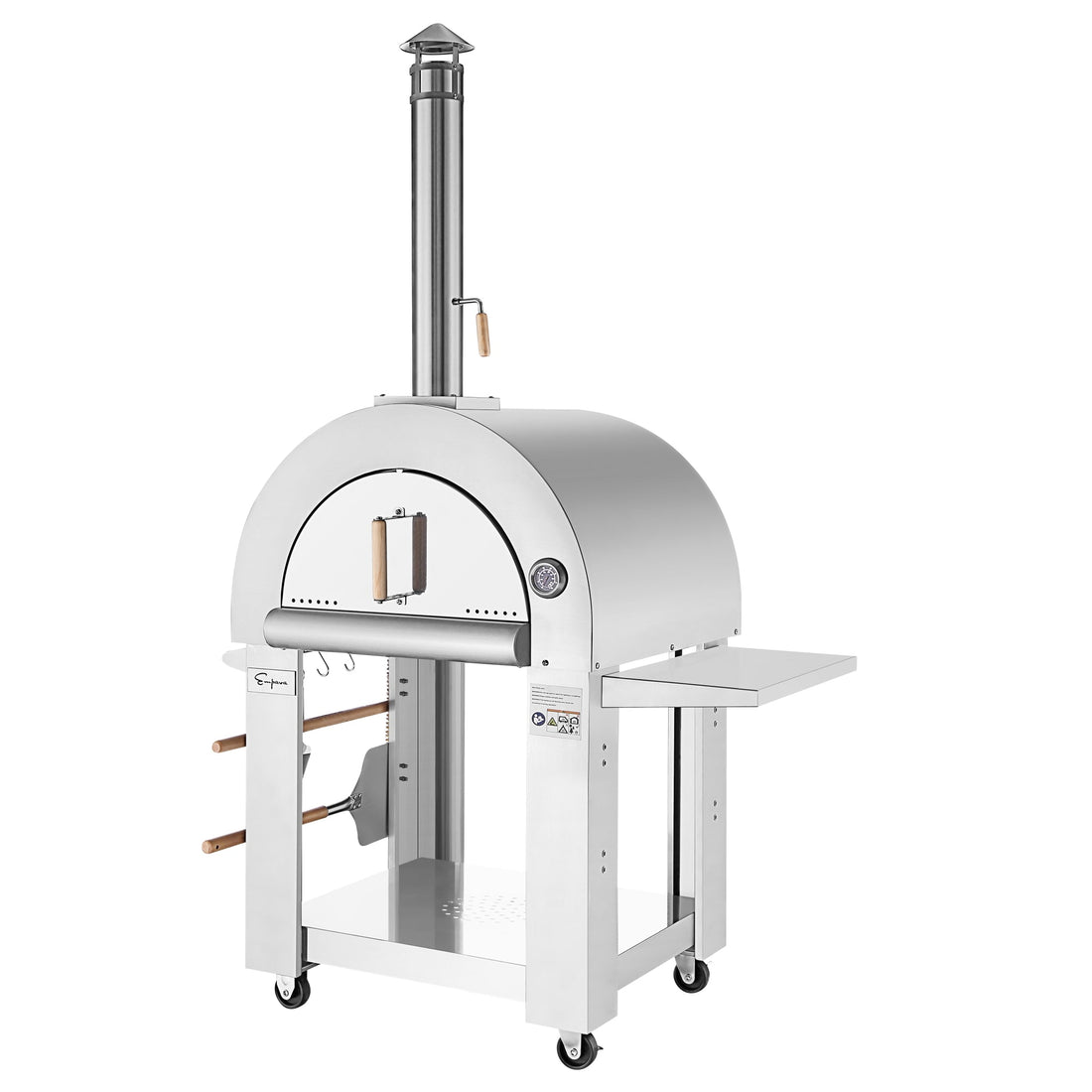 PG05 Outdoor Wood-Fired Pizza Oven – Silver