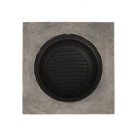 32'  MgO Light-Weight Concrete Wood Burning Square Fire Pit, Grey