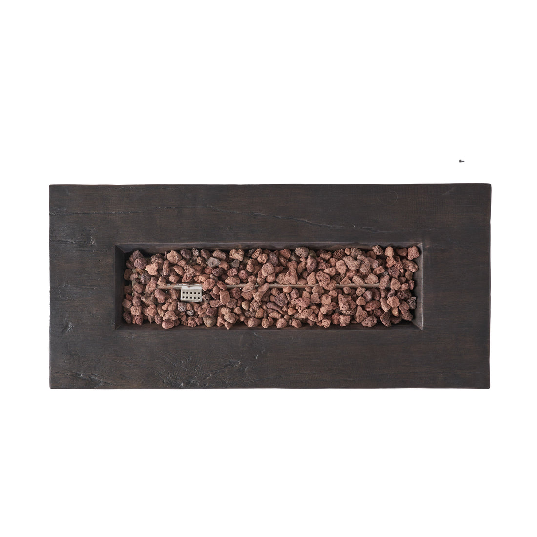 CUSTER Rectangular MGO Fire Pit 50,000 BTU Brown Magnesium Oxide 45
