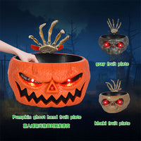 Halloween Pumpkin Candy Bowl – Motion-Activated Skeleton Hand
