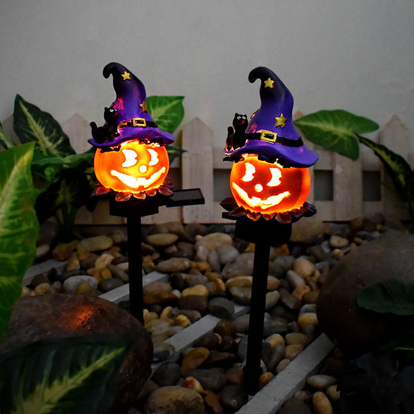 Creative Solar Outdoor Garden Halloween Pumpkin Lantern Resin