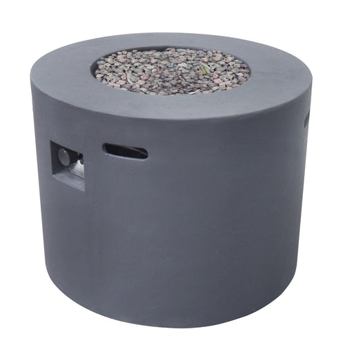 Contemporary 31' Round MGO Fire Pit with 40,000 BTU in Dark Grey