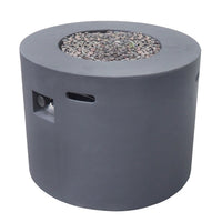 Contemporary 31' Round MGO Fire Pit with 40,000 BTU in Dark Grey
