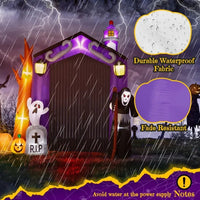 9.8 FT Halloween Inflatables Haunted House Castle Archway Outdoor
