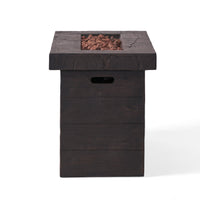 CUSTER Rectangular MGO Fire Pit 50,000 BTU Brown Magnesium Oxide 45
