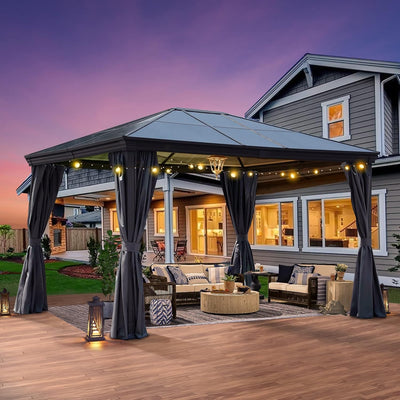 LAUSAINT HOME 10' x 12' Outdoor Hardtop Gazebo