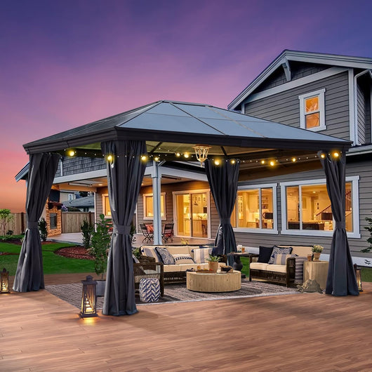 LAUSAINT HOME 10' x 12' Outdoor Hardtop Gazebo
