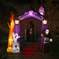 9.8 FT Halloween Inflatables Haunted House Castle Archway Outdoor
