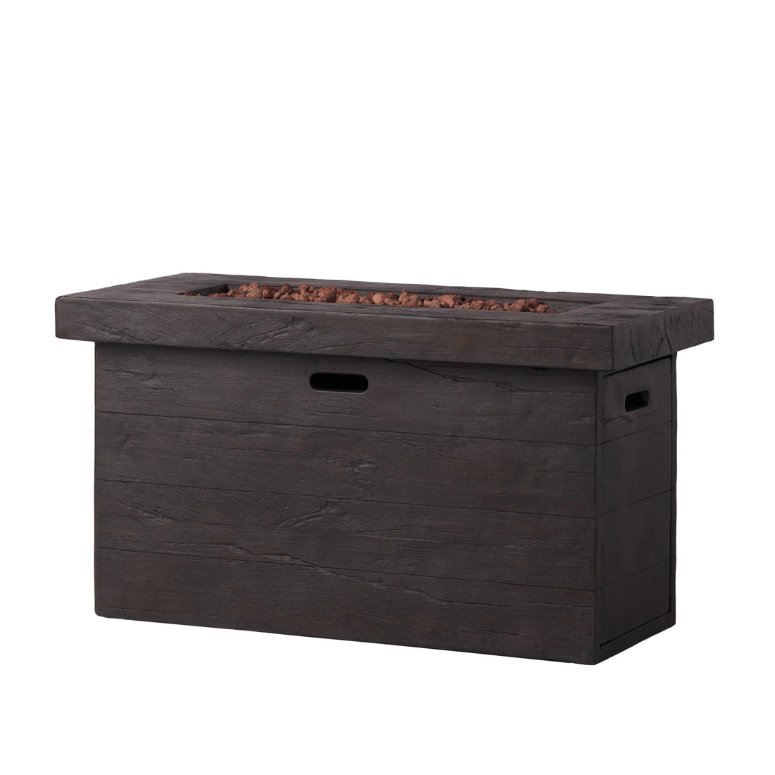 CUSTER Rectangular MGO Fire Pit 50,000 BTU Brown Magnesium Oxide 45