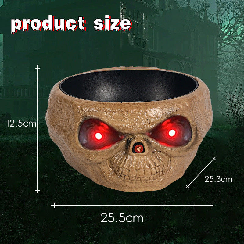 Halloween Pumpkin Candy Bowl – Motion-Activated Skeleton Hand