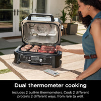 XL Smart Grill Smoker: 7-in-1, App Control, Black