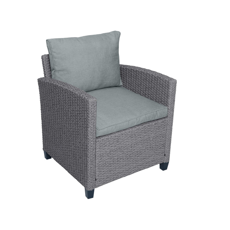 6-Piece Outdoor Rattan Wicker Set Patio Garden Backyard Sofa, Chair