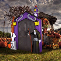 9.8 FT Halloween Inflatables Haunted House Castle Archway Outdoor