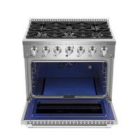 Empava 36GR08 36 In. Pro-Style Slide-In Single Oven Gas Range