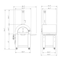 PG05 Outdoor Wood-Fired Pizza Oven – Silver