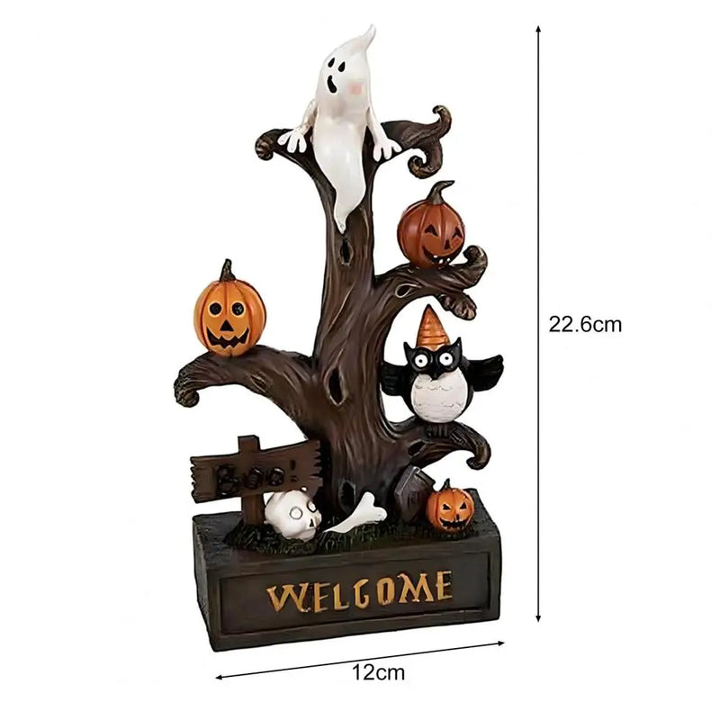Halloween Pumpkin Ghost Tree LED Light Statue